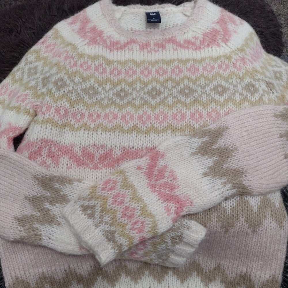 Gap Fair Isle Wool Mohair Sweater